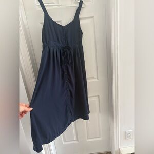 Mango Dark Blue Button-Down Midi Dress size 8US
